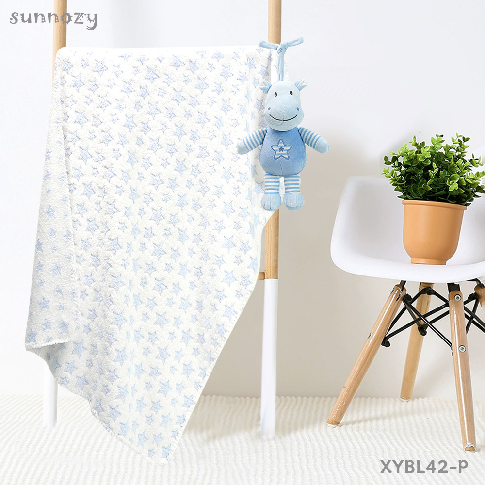 Mantra de franela + juego de juguetes de campana recién nacido apaciguador mantas de peluche suaves mantas para bebés de otoño y invierno