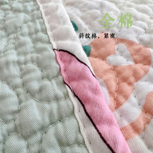 Cotton Bed Cover Single Piece South Korea Twill Cotton Quilted Double-sided Quilted Non-slip Cartoon Bed Sheet Tatami Mattress
