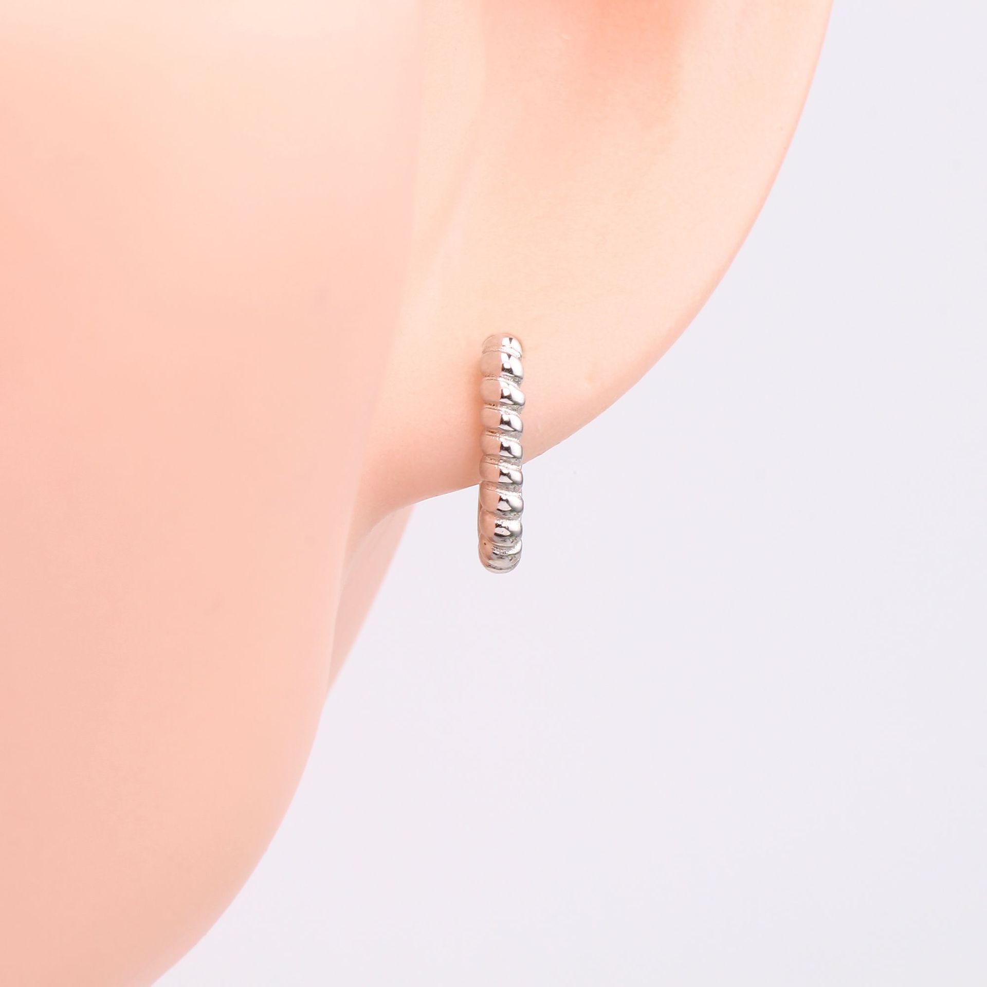 Business Occasion 925 Sterling Silver Material 1 Pair 925 Sterling Silver U Shape Earrings