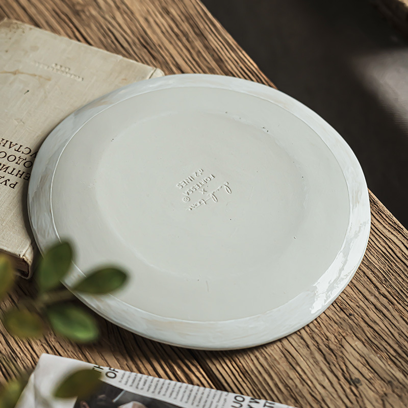 Creativo Graffiti Plato de cerámica Plato de hogar retro Plato plano Plato práctico Plato de ensalada Plato de cena Plato poco profundo