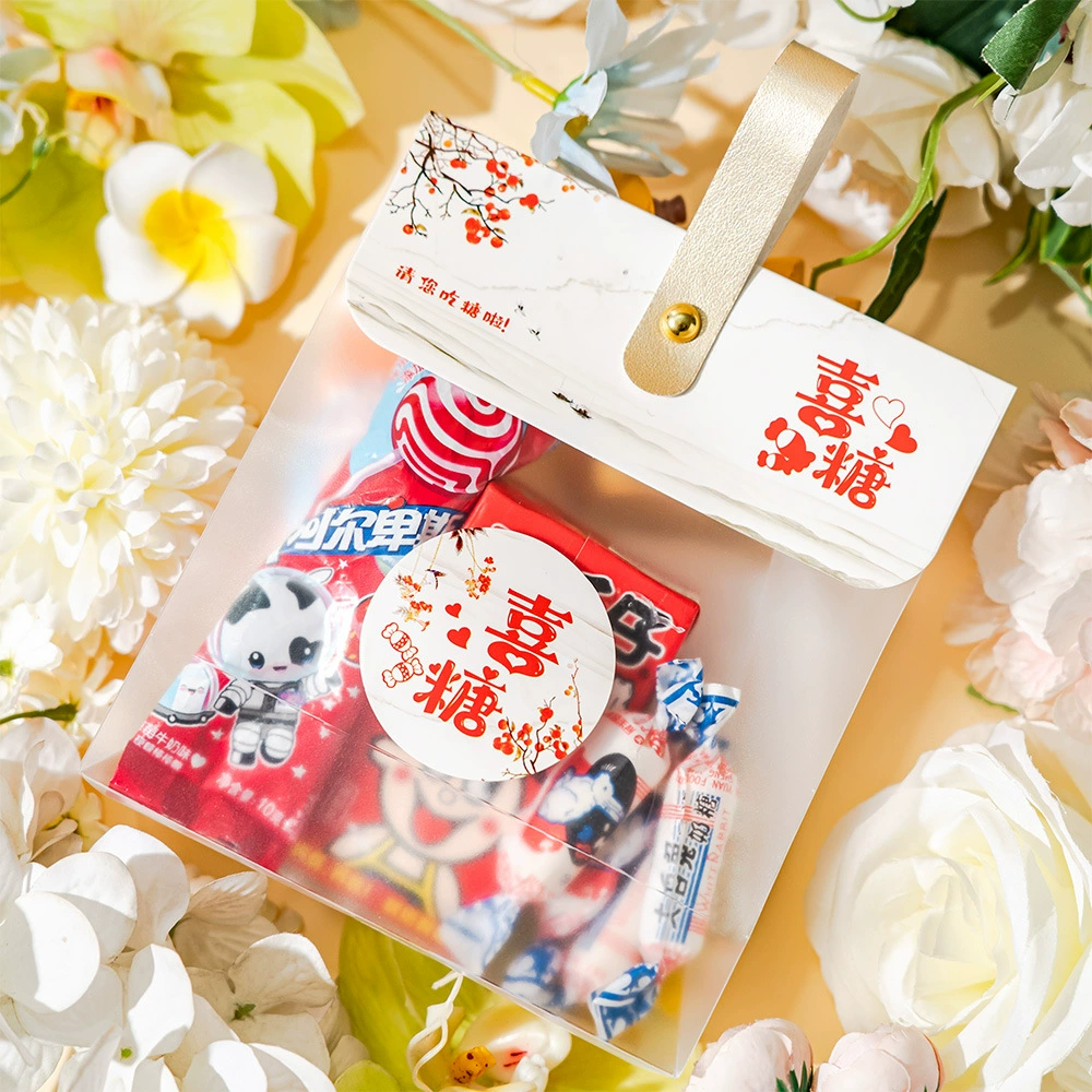 Hi Sugar Box 2023 брак свадьба сахарная сумка свадебное оборудование сообщение сумка упаковка конфеты конфеты против складывающаяся прозрачная коробка
