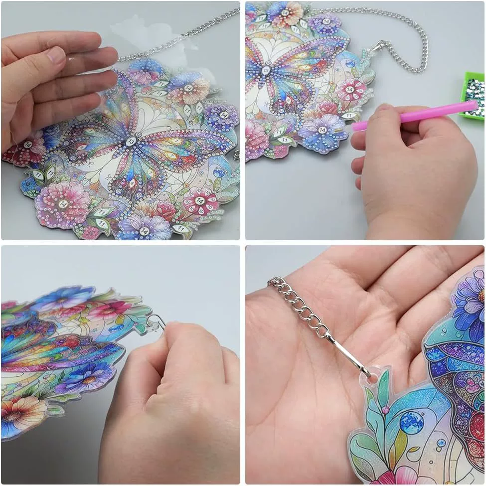 Подвеска с бриллиантом, цветочный