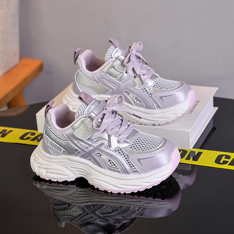 Zapatos deportivos de malla para niños 2026 primavera y verano nuevos zapatos de papá para niños velcro antideslizante zapatos casuales para niños image 9