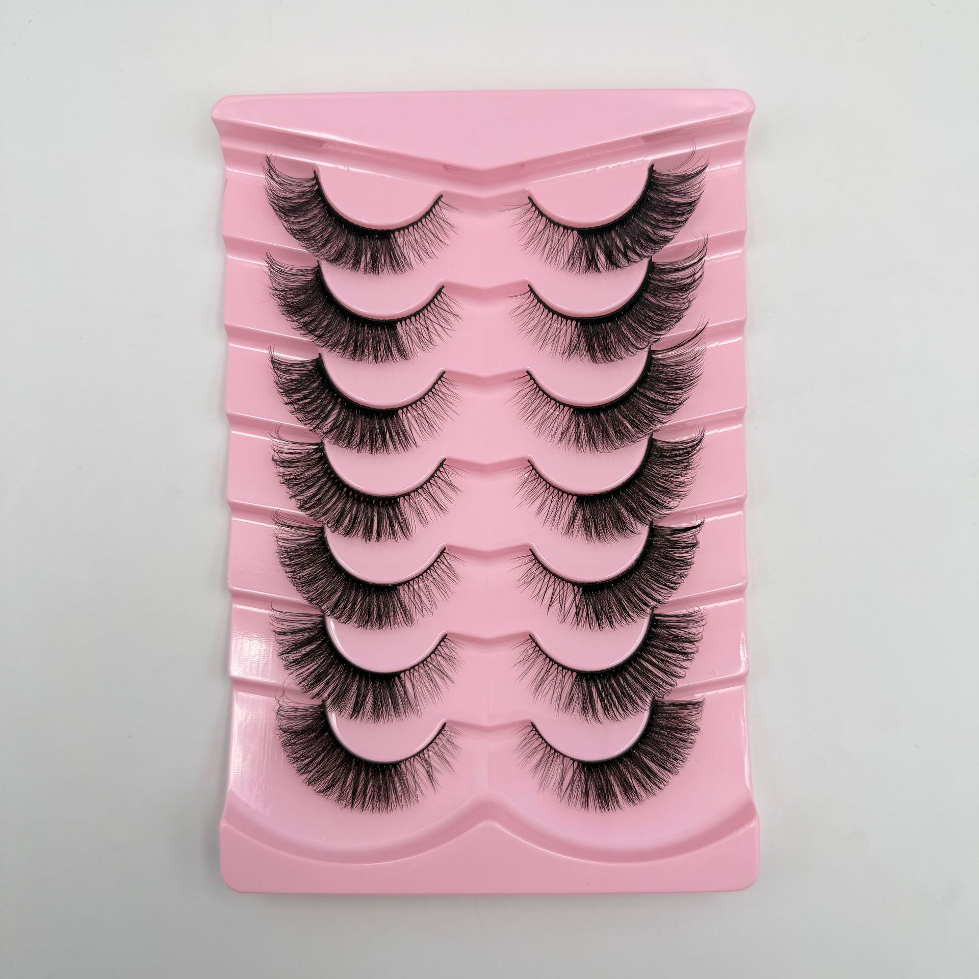 Explosiones transfronterizas de 7 pares de ojos de zorro, pestañas falsas, pestañas gruesas, pestañas de gato, pestañas falsas, pestañas alargadas, pestañas falsas