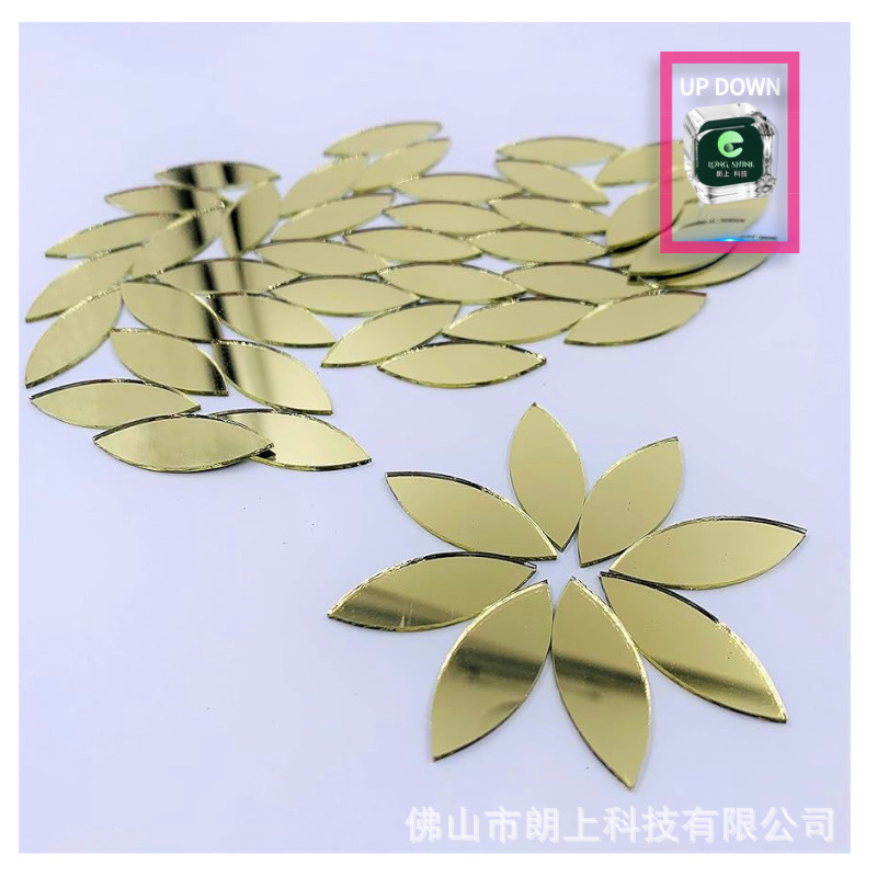 混形状亚克力镜面手缝钻diy服装饰品配件镜子亮片塑料钻异形贴片