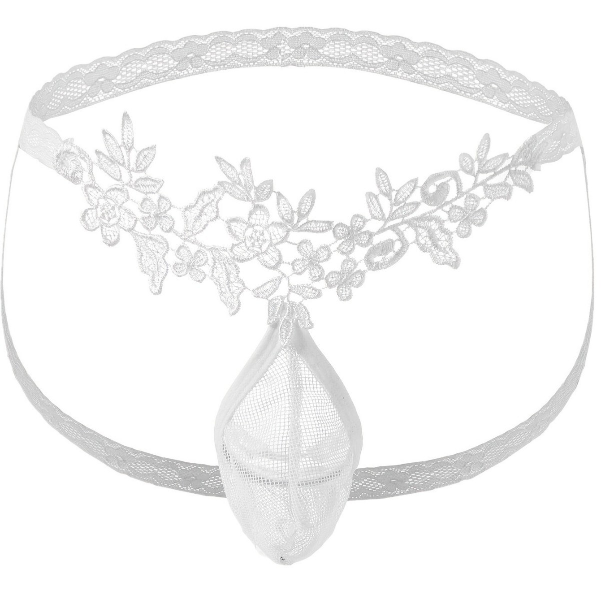 Sexy Men's Hollow Lace Thong Underwear, Lace Comfortable Sexy Underwear, See-Through Mesh Flirting Underwear