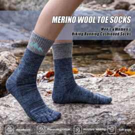 五指袜美利奴羊毛Wool男女徒步防磨脚透气吸汗中筒保暖舒适不勒脚