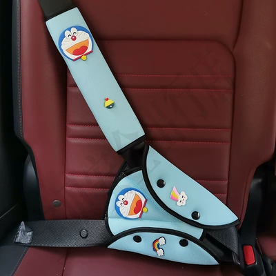 Seat belt shoulder pad — Set for Car Use, Universal - blue-jingle-cat-set