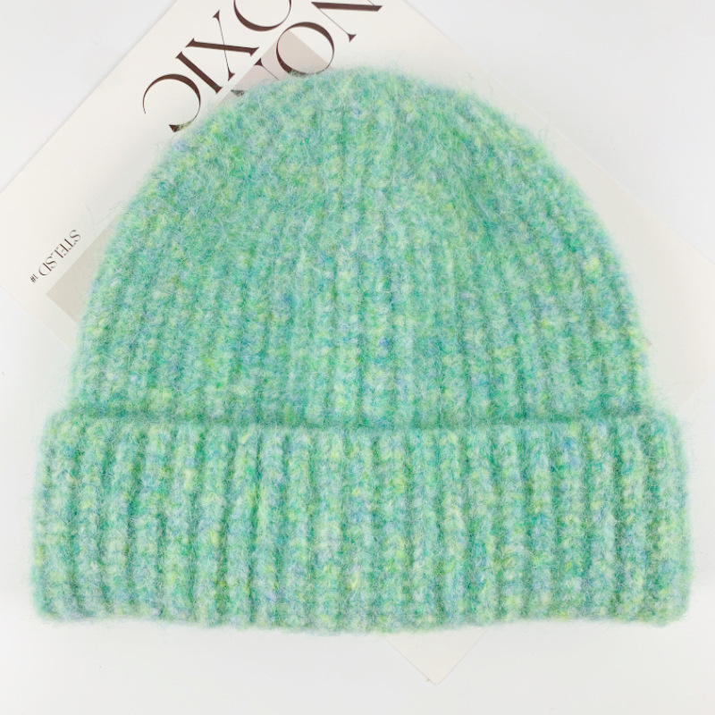 Cappello da donna in lana autunnale, semplice, versatile, tinta unita, lavorato a maglia, in cotone, stile coreano_voghion.com