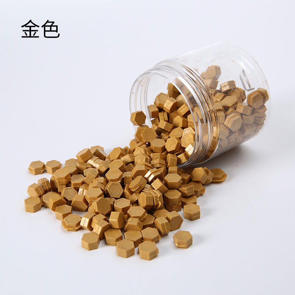 Macaron en caja de 50 colores, cera de pintura de fuego de color mixto, cera de botella granular mate, 60g, peso neto, aproximadamente 38g, sobre, cera sellada