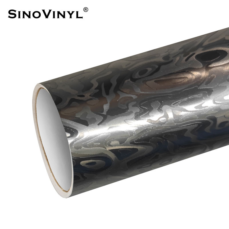 PET de alta definición galvanizado cosmic estriado de fibra de carbono espejo retrovisor decoración pegatinas de película de cambio de color de automóvil pegatinas de película de cuerpo