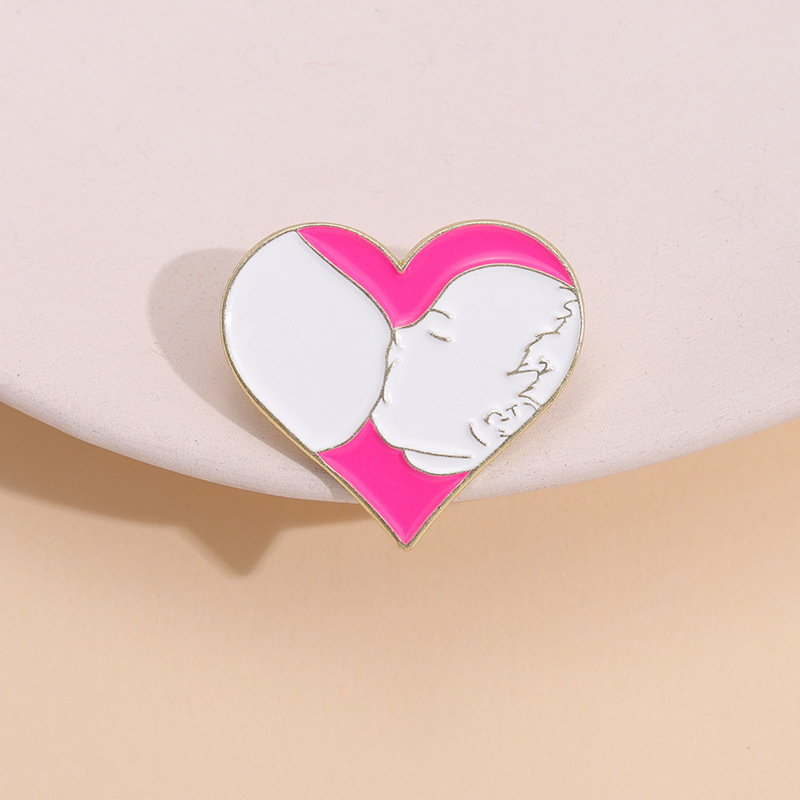 Heart Shape Pattern Casual Pin Heart Shape Alloy Plating Unisex Brooches