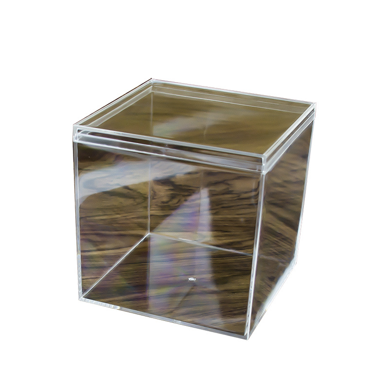 Caja de plástico cuadrado de alta transparente Douyu caja de alimentación mini caramelo Delgado cristal barro caja de embalaje al por mayor