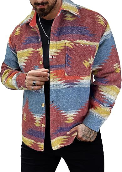 Giacca jacquard uomo maniche lunghe stile western cotone_voghion.com