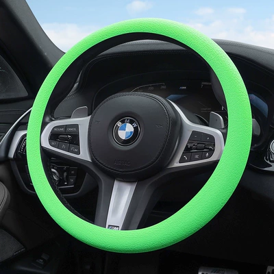 Universal Silicone Anti-Slip and Wear-Resistant — Steering wheel cover - green-anti-slip-and-anti-sweatuniversal-for-cars-default-item