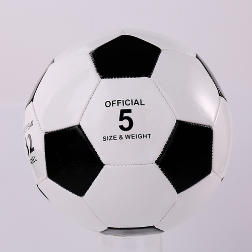 Black and White Football Size 5 Adult, Size 4 Youth, Size 3 Student, Size 2 Children PU Stitched Training Wearable Football Wholesale