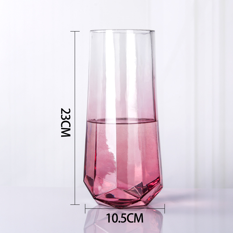 Florero de vidrio creativo flores Rosa rábano verde hidropónico gran arreglo de flores al por mayor florero adornos de decoración de escritorio