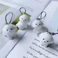 Кросс-бордерные аксессуары для ключей из смолы в виде стерео щенка, DIY милые серьги, подвески для ключей, кулон