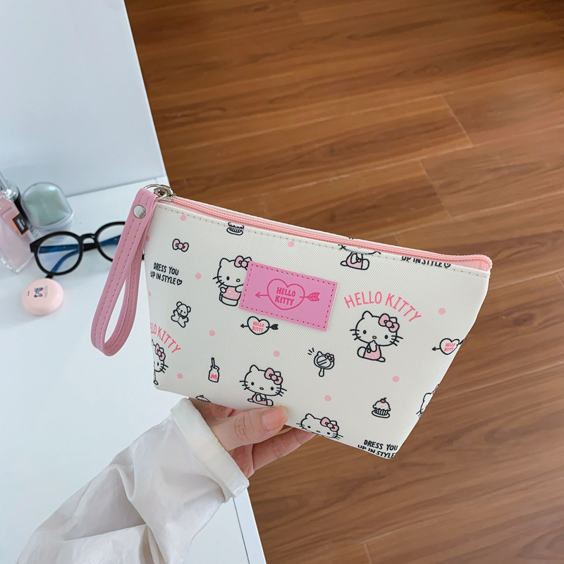 HelloKitty正版授权大容量化妆包可爱收纳包新款手提包手机包化妆|undefined