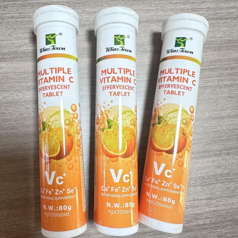 Foreign Trade Export Multiple Vitamin C Effervescent Tablet Orange Vitamin C Effervescent Tablet