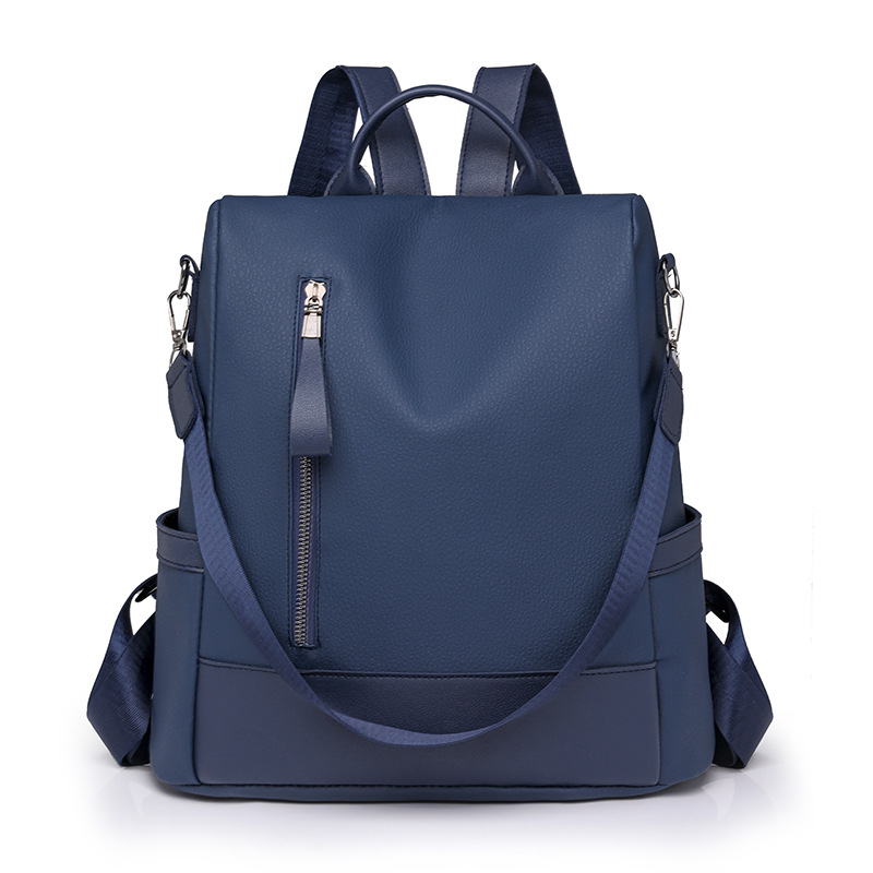 Spot wholesale 2024 nueva mochila antirrobo para mujer, mochila de viaje multifuncional de color sólido simple, mochila escolar