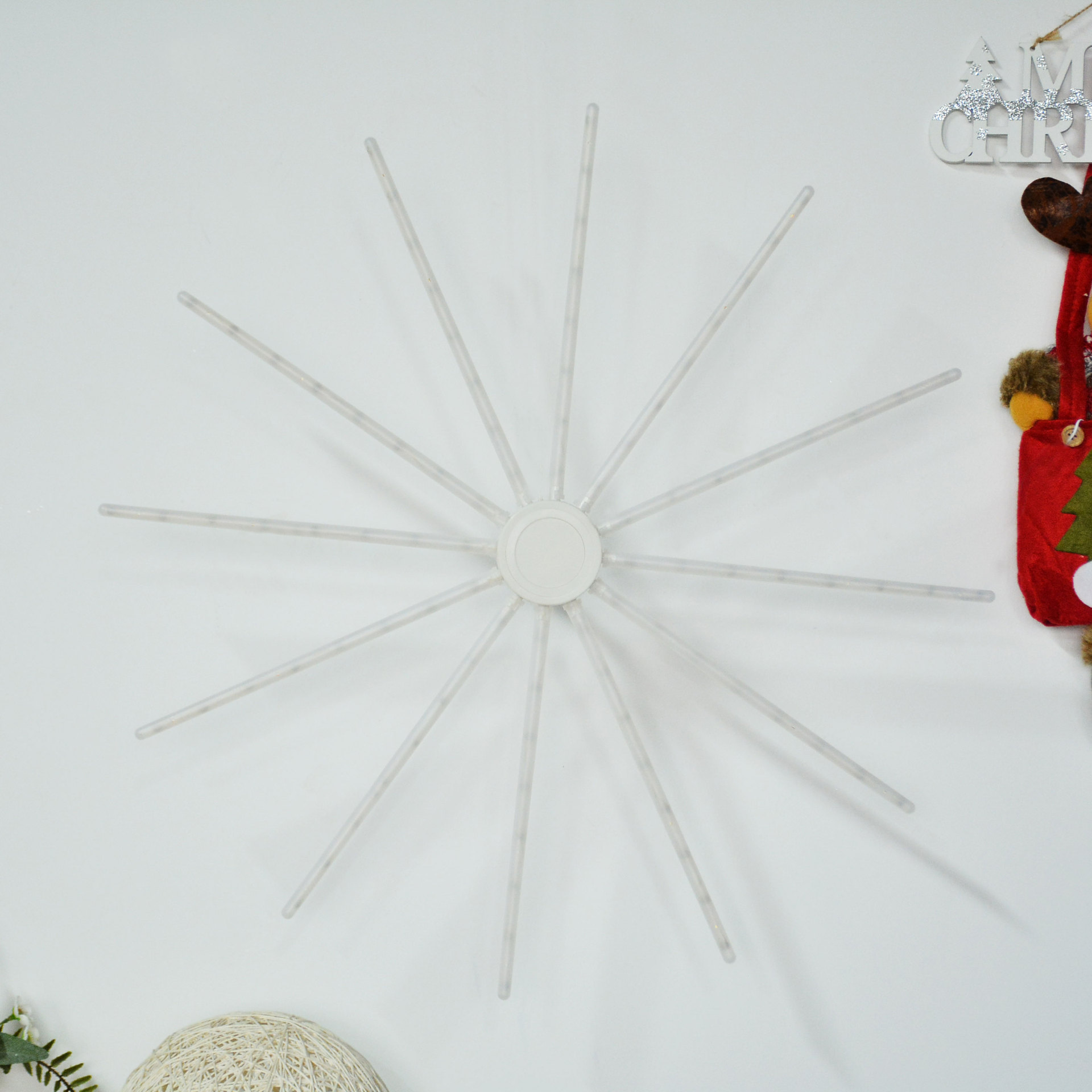 智能RGB风扇灯 婚礼悬挂天花板圣诞装饰用品烟花Led造型灯串室内