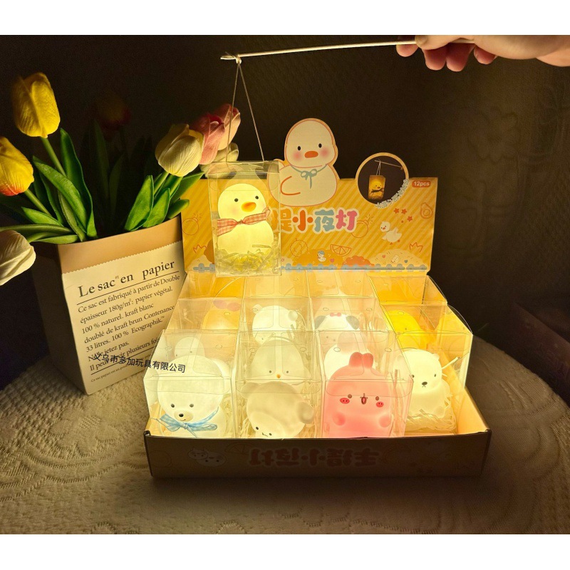 B Le Jiajia Lámpara nocturna portátil Estilo mixto Linterna Juguetes Mercado nocturno Puesto callejero Juguetes Creative Little Red Book