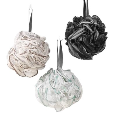 高档大号超柔软可爱洗澡沐浴球不散浴球搓澡起泡洗浴女洗澡巾