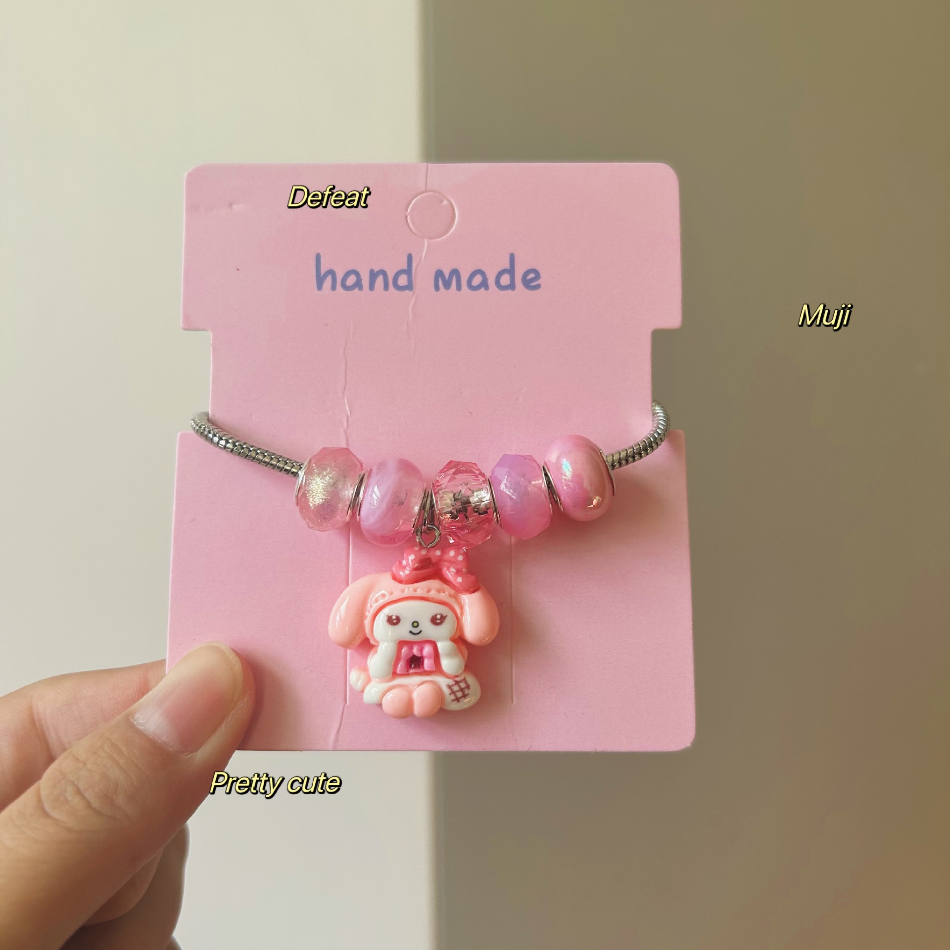 Caricatura infantil Kuro jade pulsera arroz pulsera niña niña amor hermoso vestido colgante pulsera