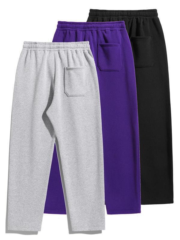 Men's Thermal Lined Drawstring Waist Casual Pants Loose Fit|undefined