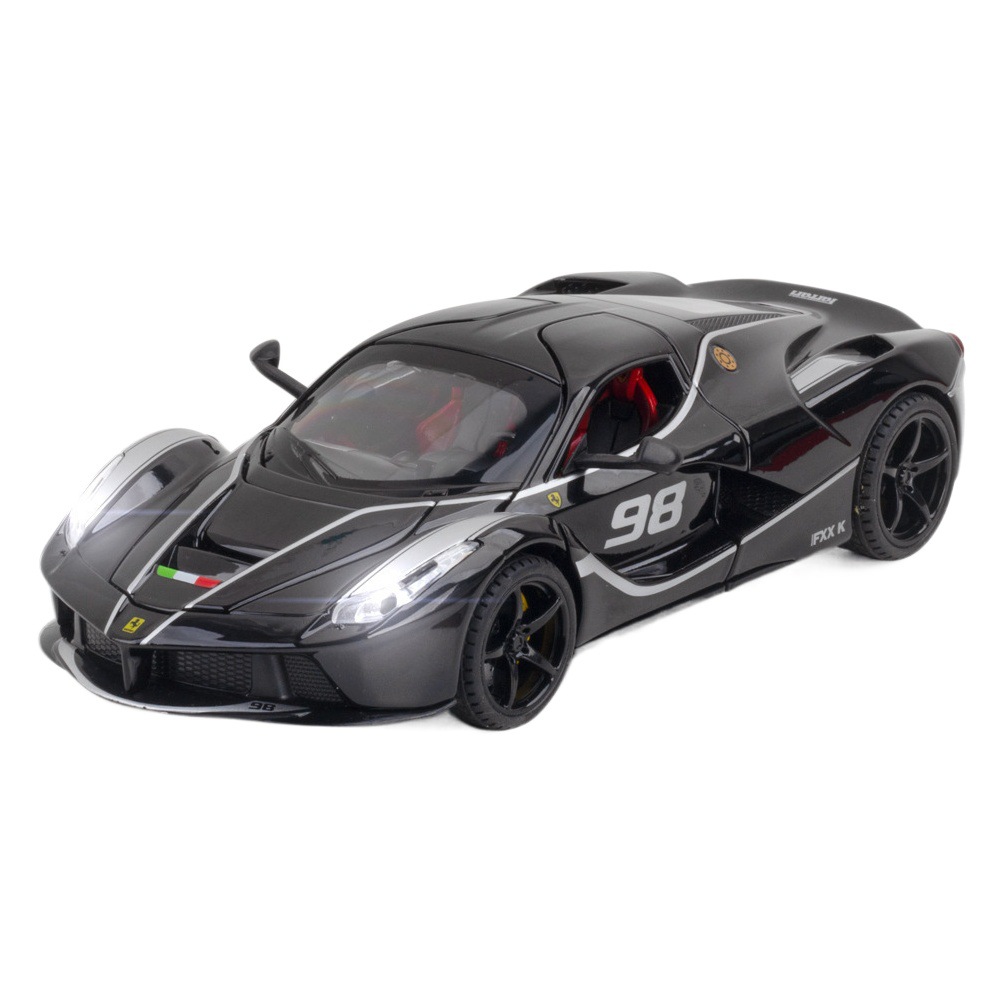 Jiaye aleación modelo de coche 1: 22 pull FXXK coche deportivo Tire hacia atrás 4 abierto con sonido y luz coche de juguete modelo de música adornos