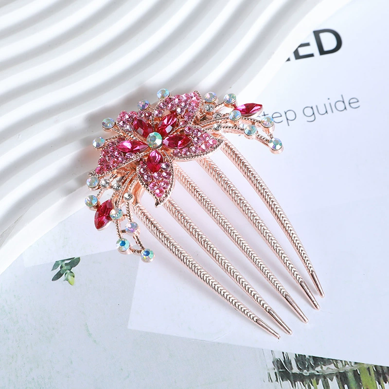 Retro hair accessory, metal universal hairgrip, Korean style, light luxury style, flowered