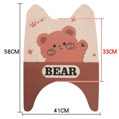 Electric vehicle foot mat – Battery Foot Pad Motorcycle Suitable - full-color-floor-mat-long-style-greet-the-bear
