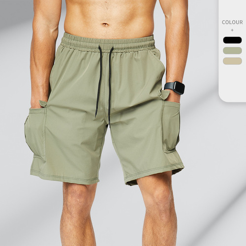 Fashionable casual workwear sports shorts for men in summer thin quick-drying running training fitness loose five-point pants for men