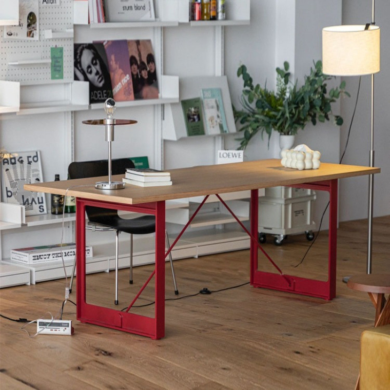 Nordic Solid Wood Office Computer Desk Long Desk Log Writing Desk Workbench Light Luxury Designer Conference Table Nordic Solid Wood Office Computer Desk Long Desk Log Writing Desk Workbench Light Luxury Designer Conference Table