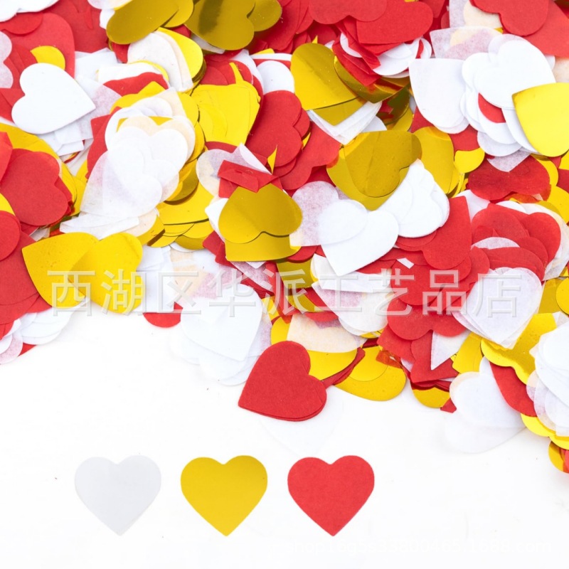 10g colorido 2.5cm confeti de amor fiesta de bodas de San Valentín sosteniendo pétalos globos transparentes relleno de bola de olas