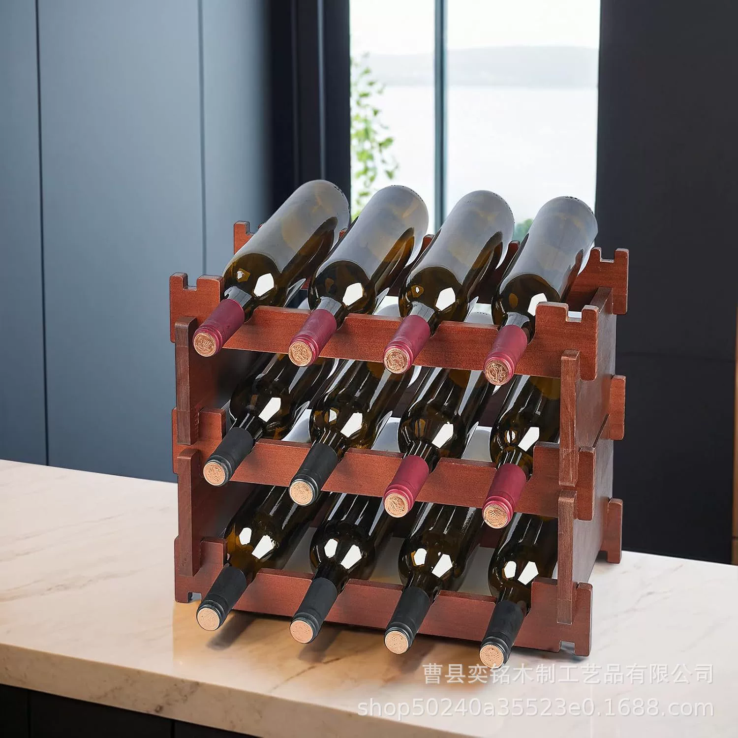 Деревянная винная стойка барная стойка для показа вина