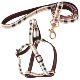 Tide brand new presbyopia leather pet supplies adjustable pet chest back dog cat traction rope set Wholesale