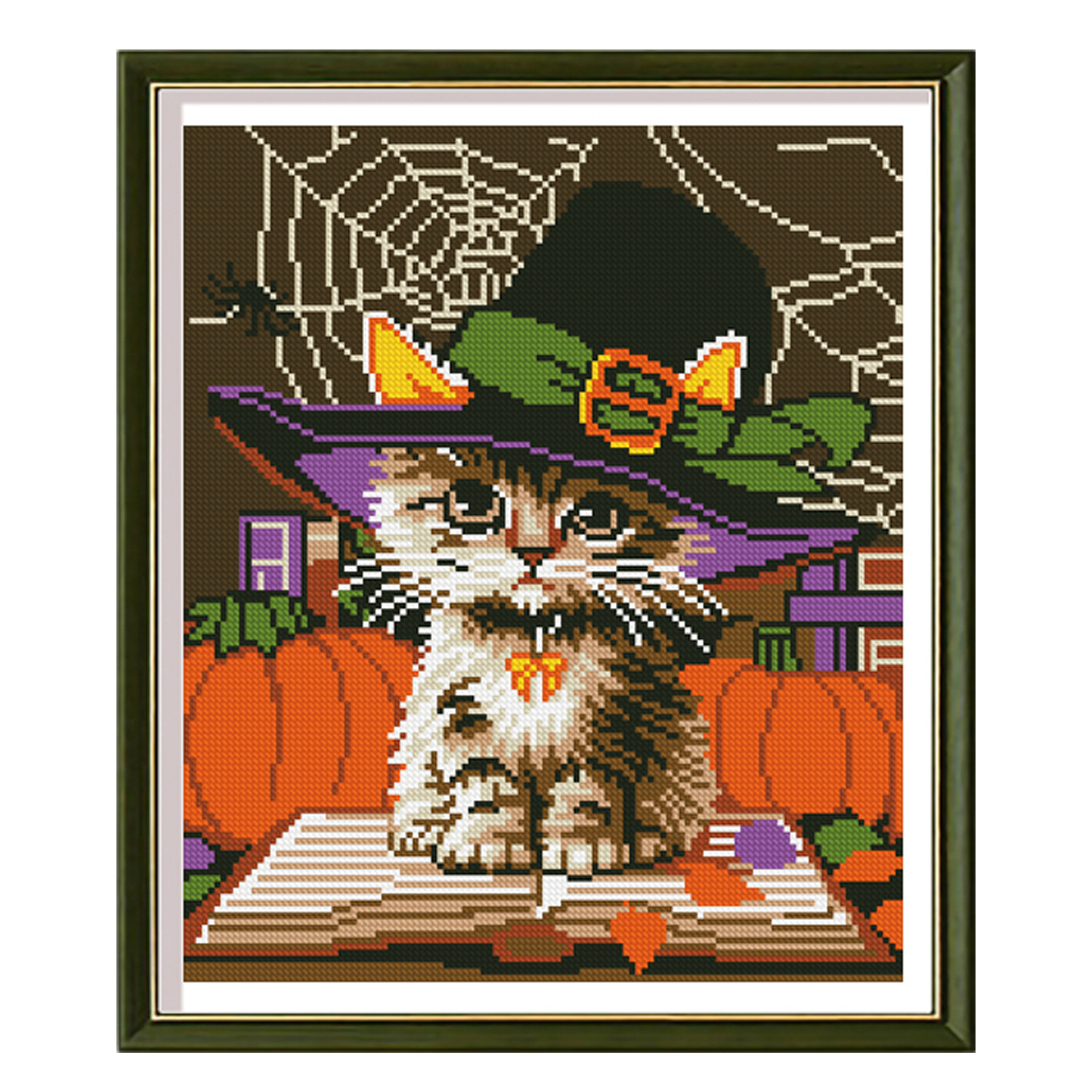 Cross-border Halloween nuevo sombrero de bordado cruzado gatos adorables gatos británicos kits de bordado cruzado