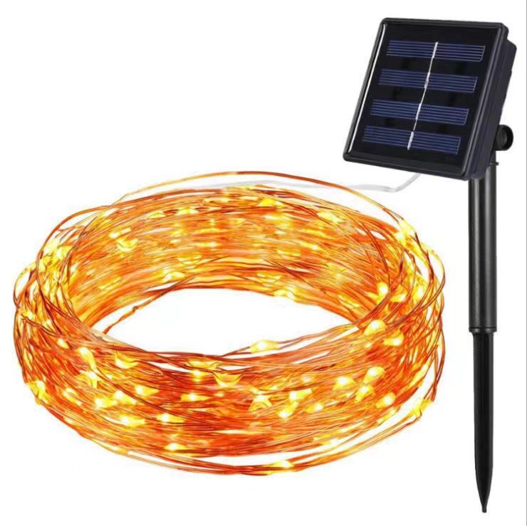 LED copper lamp solar copper light string Outdoor waterproof lamp…