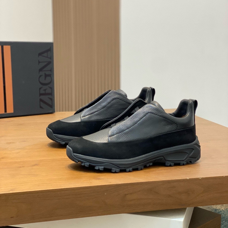 New Zz Men's Shoes Men's Anti-Cow Velvet Genuine Leather British Trendy Elastic Band Fashionable Pedal Lazy Sneakers