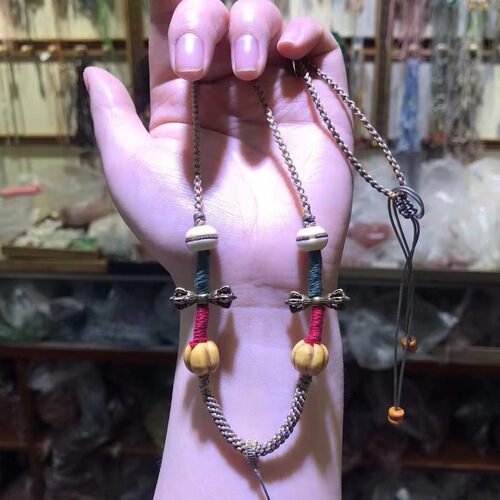 Wholesale Tibetan heavy industry hand-woven necklace rope beeswax and jade thangka universal pendant rope women's and men's jewelry rope