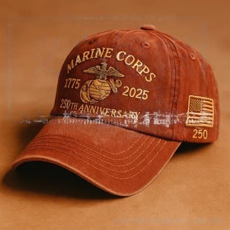 跨境USMC Retro Washed Cap美国海军陆战队复古水洗帽|undefined