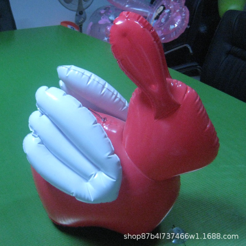 工厂批发充气大红喜庆灯笼 PVC发光星星音乐灯笼 充气儿童玩具