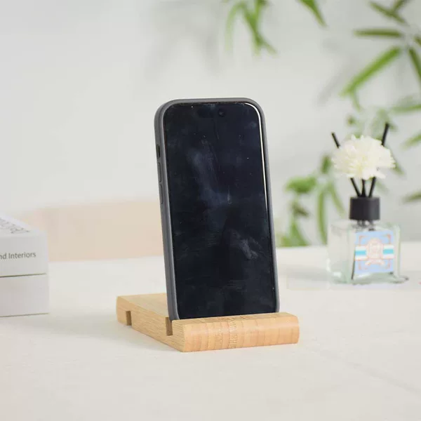 Simple Solid Wood Mobile Phone Bracket Lazy Bamboo Flat Frame Flat Folding Bracket Mobile Phone Holder Printable Logo