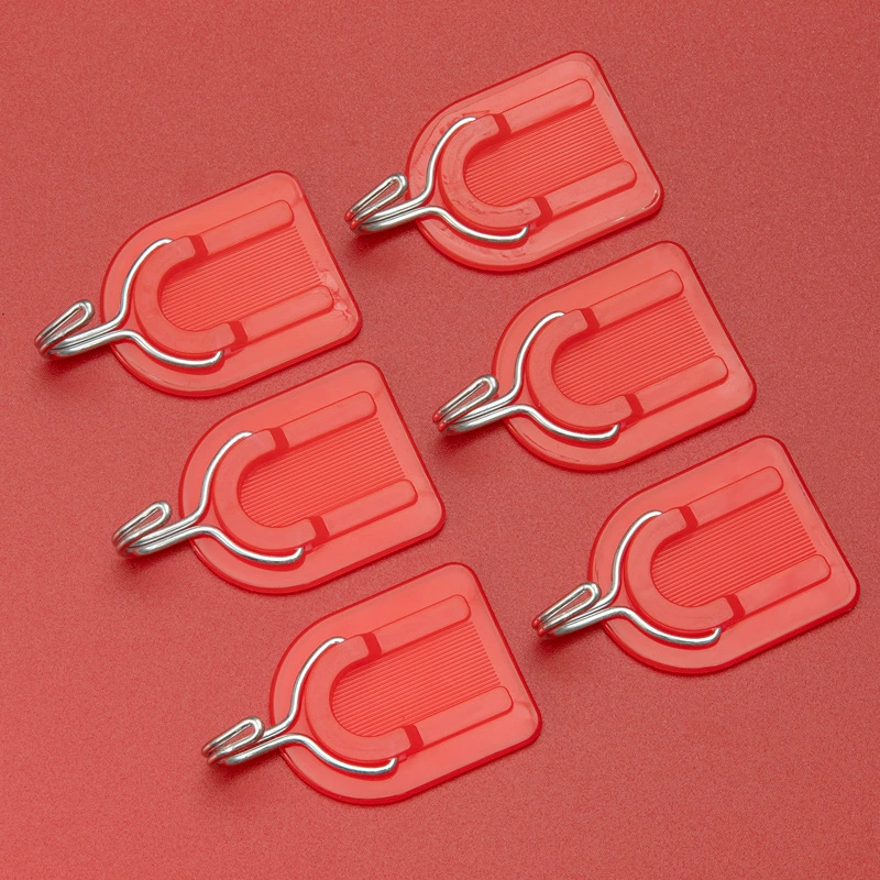 В наличии Праздничный маленький крючок Вискоза Красный U-образный маленький размер Пластиковый крючок Китайский узел Вешалка Крючок для одежды за дверью