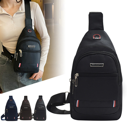 New sports and leisure chest bag men's shoulder crossbody bag outdoor travel large capacity chest bag cash register coin purse