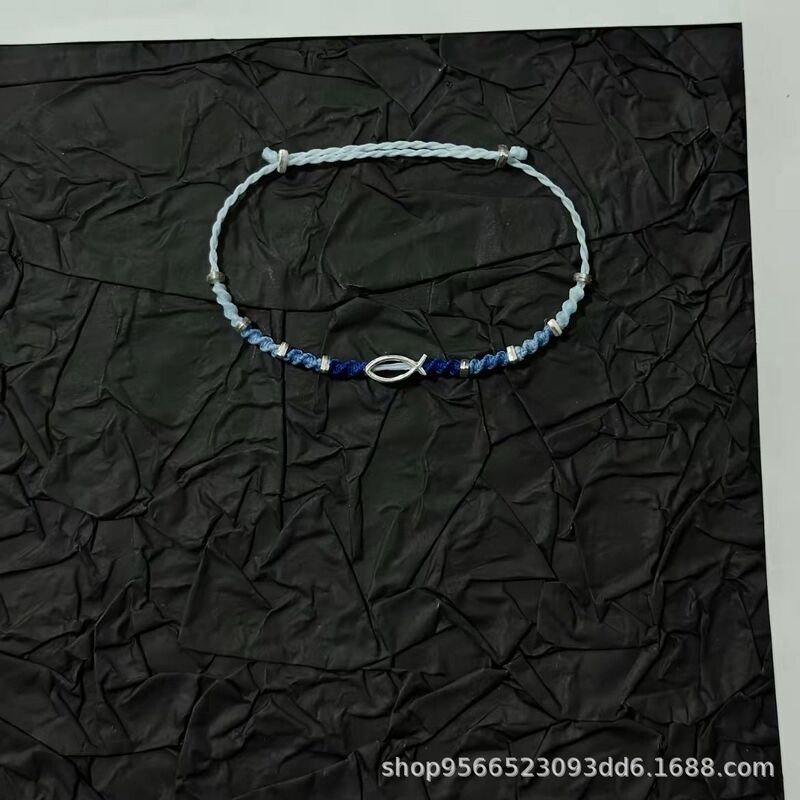 手工编绳星渝色小鱼手绳幸运星手工Diy材料包|undefined