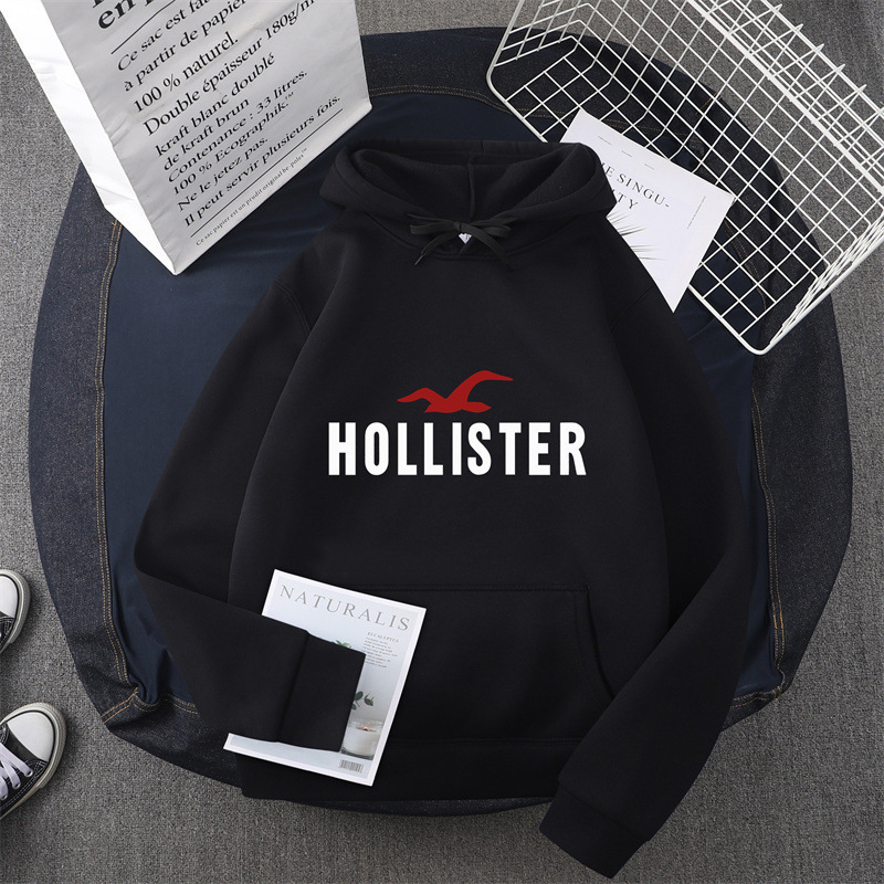 New Trendy Autumn and Winter Hollister Printed Casual Men's Crewneck Hooded Pullover Hip-Hop Hoodie New Trendy Autumn and Winter Hollister Printed Casual Men's Crewneck Hooded Pullover Hip-Hop Hoodie