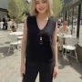 宽松打底新款v领上衣
